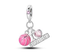 NARMO Charm per Pandora Bracciale 925 Argento Sterling Rosa Basket Dangle Charm per le Donne Ragazze