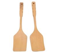 Naroote 2 Spatole in Legno per Cucinare, Utensili da Robusti per Tornire in Legno di Betulla, Spatola in di Squisita Fattura, Ideali per Pentole Antiaderenti, Mescolare, Mescolare, Capovolgere