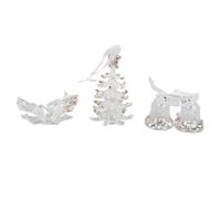 Naroote 3 Pezzi di Ornamenti per l'albero di Natale, Set di Ciondoli Decorativi Sospesi con Piccole Campanelle per le Scale Mobili delle Porte dell'albero di Natale, Realizzati in Materiale PP