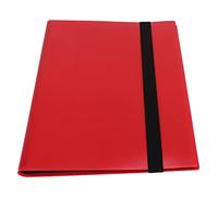 Naroote 9 Binder per Carte Tascabili, 9 Raccolgo di Carte da Tasca Trading Pocket 360 Slot Binder Porta del Pocket Trading Card Folder Card Album per Star Album Baseball Football (rosso)