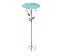 Naroote Abbeveratoio per Uccelli Indipendente da Giardino |Mangiatoia per Uccelli in Ferro dal Design Vintage, Altezza Regolabile, per Gli Amanti della Natura