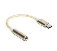 Naroote Adattatore Aux da Tipo C a 3,5 Mm, Design Intrecciato di Alta qualità, Collega Dispositivi di Tipo C Alle Cuffie per Letv/, Compatto e Portatile (YELLOW)