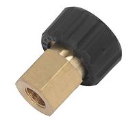 Naroote Adattatore Preciso per Idropulitrice Ottone Gomma Anticorrosione 5000PSI G1/4 Pollici a M22 X 1,5 Mm per la Sostituzione (da Femmina a Femmina 15 mm di Diametro Esterno)