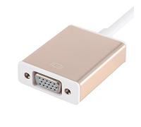 Naroote Adattatore VGA USB 3.1 Tipo C Leggero per da 12 Pollici, Installazione Plug & Play, Segnale Schermato, Portatile per i Viaggiatori (SILVER) (GOLD)