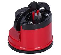 Naroote Affilacoltelli Manuale per Affilare le Forbici per Affilare i Coltelli in Modo Rapido Ed Efficace in, ABS+acciaio Al Tungsteno, 2,4x2,6 Pollici (rosso)