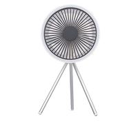 Naroote Affronta dei Ventilatori, Tre Lunghi Venti di Lunga Durata di Ventilatori Portatili Sicuri e Stabili con una Batteria di 10.000 MAh Litio, su per il Campeggio (WHITE)