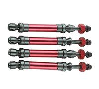 Naroote Albero di Trasmissione Anteriore, Albero di Trasmissione CVD Posteriore Anteriore Upgrade Parti 4pcs CVD Asse di Asse di per per per per in Metallo per per per per Auto 4x4 1/10 RC (rosso)