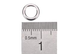 Naroote Anelli Spaccati da Pesca in Acciaio Inossidabile Connettore Durevole per Pesci Grossi, 50 Pezzi/Set Accessorio Esca per Pescatori, 5 Dimensioni in Acciaio Inossidabile di Alta