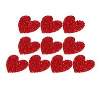 Naroote Applicazione di Strass Termoadesivi a Forma di Cuore da 4 Cm per Accessori di Abbigliamento e Decorazioni di Scarpe, Squisita Finitura Argento, Confezione da 10 per Artigiani Fai-da-te