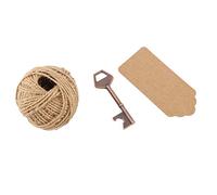 Naroote Apribottiglie a Forma di Chiave con Etichetta - Bomboniere Vintage Durevoli per Ospiti di Nozze - Metallo 20 Pezzi (50 pezzi+corda di canap carta)