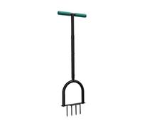 Naroote Arieggiatore per Prato, Quattro Punte, Manico da 99 Cm | Attrezzo per Erbacce Manuale, Acciaio Al Carbonio, Leva a Pedale, Impugnatura Regolabile, Prati Cortile, Terreno da Giardino
