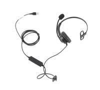 Naroote Auricolare Monoauricolare Comodo Auricolare Cablato con Cancellazione del Rumore per Call Center per Uso Professionale ABS 1 unità (Interfaccia USB)