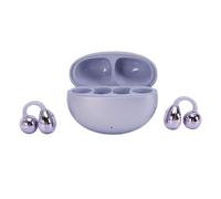 Naroote Auricolari con Clip Ispirati Ai Gioielli, Cuffie Wireless Bluetooth con Clip con Orecchini a Fiocco, Supportano La Riduzione Del Rumore, per Viaggiare Andare in Bicicletta (PURPLE)