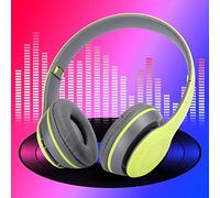 Naroote Auricolari Wireless Bluetooth Sopra L'orecchio, Pieghevoli, Stereo, con Riduzione del Rumore, per Giochi Musicali e Chiamate, Comode Cuffie Antirumore Delicate Sulla Pelle, in Verde e (GREEN)