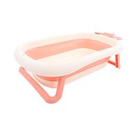 Naroote Babybadbad Pieghevole, Week Weeks di Grande capacità Forma di Coniglietto da Bagno Pieghevole Appeso per il Neonato per il Viaggio (Roseo)