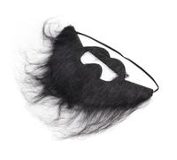Naroote Barba Nera Divertente con Baffi Lunghi per Feste Cosplay, Barbe Finte Facili Indossare per Halloween, Natale - Barba in Flanella per Uomo