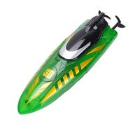 Naroote Barca Rc Veloce, Mini Barca Rc a Doppia Guida con Luci, Migliora L'esperienza di Gara, Batteria a Lunga Durata, Giocattoli Acquatici Acrobatici per Bambini e Adulti (GREEN)