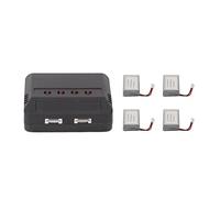 Naroote Batteria Al Litio Portatile da 3,7 V 2000 MAh con Caricabatterie per Quadricottero KY601S H11D H11C RC per Appassionati di UAV Materiale ABS