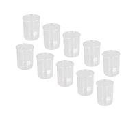 Naroote Becher in Vetro Scientifico da 250 Ml Strumento di Misurazione Durevole per Progetti di Laboratorio, Set da 10 Pezzi per Esperimenti Industriali, Materiale in Vetro Trasparente per