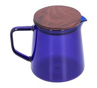 Naroote Bicchiere in Vetro Borosilicato per Tè 300ml con Coperchio (BLUE) | Resistente al calore, durevole, facile da pulire, leggero, compatibile con il caffè