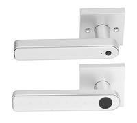 Naroote Blocco della Porta per Impronte Digitali, Blocchi di Porte per Camere da Letto Manico Password Ricaricabile Touchscreen Intelligente con 50 Impronte di Digitali Manopola della Porta (SILVER)