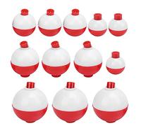 Naroote Bobber da Pesca Galleggianti a Scatto Durevoli Efficace per la Pesca a Mosca 12 Pezzi per Accessori da Plastica ABS Rossa e Bianca