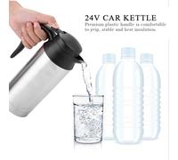 Naroote Bollitore dell'acqua per Auto, Bollitore Portatile per Viaggi da 750 Ml 24v ， Portatile ， Elettrico Spegnimento Automatico 304 in Acciaio Inossidabile in Acciaio Incolla