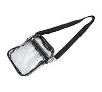 Naroote Borsa a Tracolla Visibile all'interno della Borsa Messenger Trasparente in PVC Approvato per lo Stadio per Lavoro e Affari Nera (S)