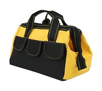 Naroote Borsa Portautensili a Bocca Larga, Durevole, Resistente all'acqua, Resistente, 16 Pollici, per Officina Domestica (YELLOW)