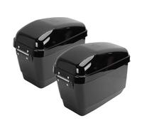 Naroote Borse Laterali Rigide per Moto Nero Lucido Universale Kit di Montaggio con Serratura Impermeabilizzante da 45 Litri per Adatto per Cruiser
