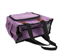 Naroote Borse Portaoggetti All'uncinetto Organizer per Maglieria Multiscomparto per Righelli, Bottoni Blu Denim (PURPLE)