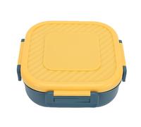 Naroote Box per Adulti, Contenitore per il Pranzo a più Scomparti Coperchio a Chiusura Ermetica Contenitore per Alimenti a Prova Perdite 1300 Ml con Utensili per Ufficio Scolastico (Blu e Giallo)