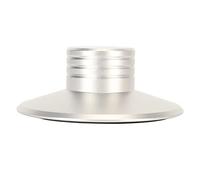 Naroote Brampa per Morsetto, Stabilizzatore di Peso del Record Portatile Realizzato in Feltro di Cotone, Riduttore di Vibrazioni Realizzato in Lega di Alluminio per i Lettori CD (Silver)