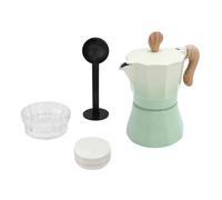 Naroote Brega di caffè, Caffettiera Compatta Italiana 150 Ml per Casa (verde sfumato)