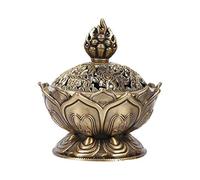 Naroote Bruciatore di incenso, Vintage Backflow Fumo Bruciatore di incenso Stick Incenso Cono Holder Decorazione della casa(Bronzo)