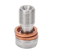 Naroote Bullone del Banjo Freno, Kit Bullone Banjo 7/16 Polly Adattatore in Acciaio Inossidabile con Restrizione 1,5 Mm per Linee Freno Frizione Alimentazione Olio