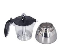 Naroote Caffettiera da Piano Cottura per Casa e Ufficio da 6 Tazze con Piano in ABS Trasparente per la Preparazione del caffè Portatile in Acciaio Inossidabile