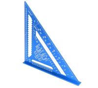 Naroote Carpenter Triangolare Righello, Metrica 30 Cm 45 90 Gradi Misura Dagli Strumenti Quadrati di Rafter Scale Trasparenti per la Ristrutturazione Domestica (BLUE)