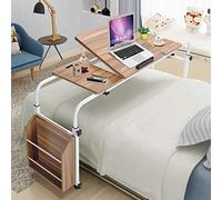 Naroote Carrello per Laptop Regolabile, Scrivania per Computer Mobile con Ruote e Ripiano Portaoggetti, Scrittoio Sopra il Letto per Ufficio Domestico, Ospedale, Olmo Inglese (#2)