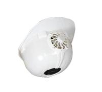 Naroote Casco di Sicurezza con Ventola con Ventola di Raffreddamento Alimentazione Solare per Cantieri Edili Design Traspirante Regolabile Rispettoso Dell'ambiente 1 unità (WHITE)
