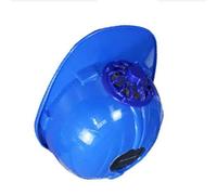 Naroote Casco di Sicurezza con Ventola con Ventola di Raffreddamento Alimentazione Solare per Cantieri Edili Design Traspirante Regolabile Rispettoso Dell'ambiente 1 unità (BLUE)
