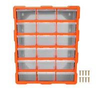 Naroote Cassettiera Portaoggetti in Plastica Trasparente | Organizzatore di Parti Hardware per Viti, Dadi, Bulloni, Perline, Impilabile Modulare, 15x6,3x18,9 Pollici
