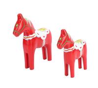 Naroote Cavallo di Legno Svedese Figurine, Design Unico Dipinto a Mano | Materiale in legno composito, pregevole fattura, colori vivaci, decorazioni per la casa, forniture per matrimoni