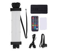 Naroote Cavo PSU ARGB, Cavo di Alimentazione GPU 2x8 PIN in Silicone Morbido con 120 Perline LED Ed Effetto Luce Meteora, per Custodia del PC e Decorazione della (Controller SK3)