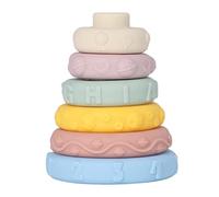 Naroote Cerchi Morbidi Impilabili, Design Multicolore Carino, 6 Pezzi di Forme Diverse, Cerchi Morbidi, Anelli Impilabili per Il Riconoscimento della Forma