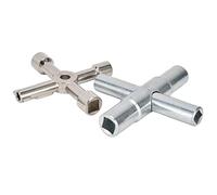 Naroote Chiave per Rubinetto Compatto e Durevole a 4 Vie per Gas di Alimentazione, Pratiche Viti Rotanti per Uso Interno Ed Esterno, Strumento per Rubinetto in Acciaio Inossidabile per la Decorazione