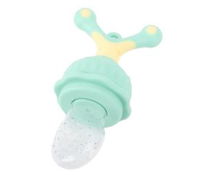 Naroote Cibo per Bambini Nutrienti, Alimenti Dentiti in Silicone Nutriente Bambino Facile Pulizia per Auto -nutrizione (GREEN)