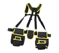 Naroote Cintura Attrezzi Pesante con Bretelle & Multiple Tasche | Bretelle Imbottite, Oxford Impermeabile, Rivetti Rinforzati, Vestibilità Regolabile, per Elettricista Carpentiere Edilizia