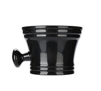 Naroote Ciotola per Sapone Barba in Plastica Ciotola per Crema in Schiuma Resistente per Rasatura Uomo, Comoda per la Casa e il Viaggio, Nera e Classica, Realizzata in ABS Facile Pulizia, 11 X 11