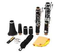 Naroote Clarinetto in Bachelite a 17 Tasti Discendente con Tono B per Musica Classica e Jazz con Ance e Panno per la Pulizia, Borsa Portatile Inclusa